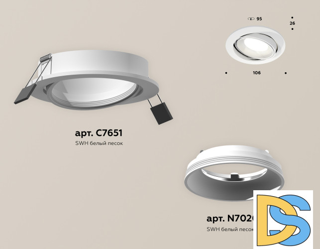 Встраиваемый светильник Ambrella Light Techno Spot XC7651001 (C7651, N7020)