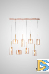 Каскадная люстра AM Group AM355-8AMBER