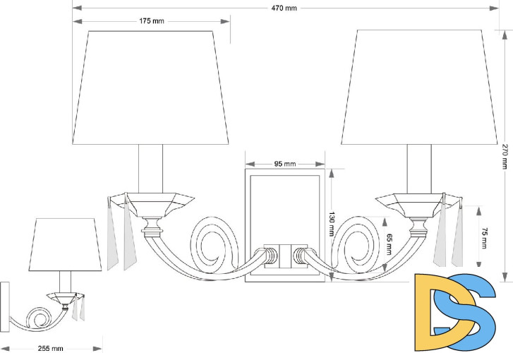 Бра Kutek Monza MON-K-2(P/A)