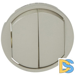 Лицевая панель Legrand Celiane выключателя двухклавишного титановая 068302