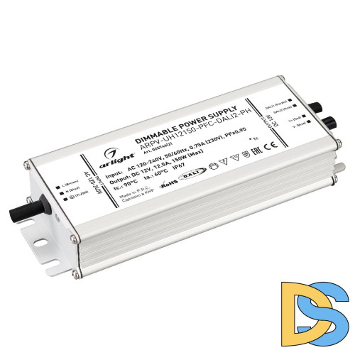 Блок питания Arlight ARPV-UH12150-PFC-DALI2-PH (12V, 12.5A, 150W, IP67) 025746(2)