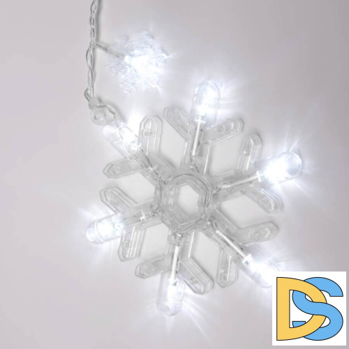 Светодиодная гирлянда (11129) Uniel занавес 220V белый ULD-E2706-100/DTA White IP20 SNOWFALL