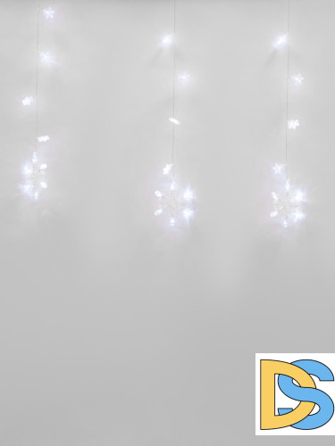 Светодиодная гирлянда (11129) Uniel занавес 220V белый ULD-E2706-100/DTA White IP20 SNOWFALL