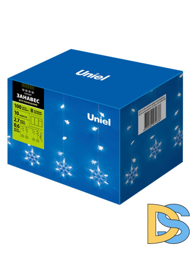 Светодиодная гирлянда (11129) Uniel занавес 220V белый ULD-E2706-100/DTA White IP20 SNOWFALL