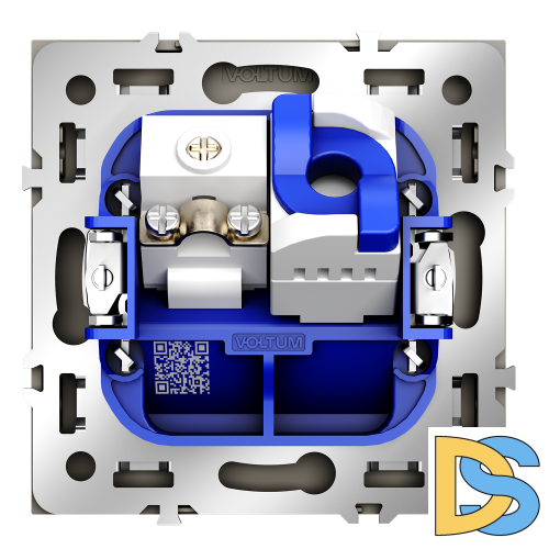 Розетка телевизионная встраиваемая VOLTUM S70 TV+RJ45 кат. 6, (кашемир)