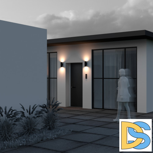 Уличный настенный светильник Maytoni Shim O303WL-L24GF3K