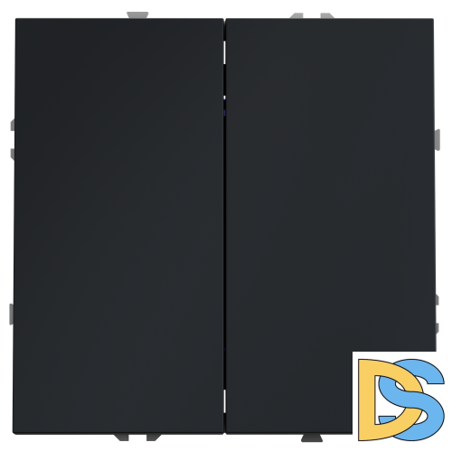 Перекрестный переключатель встраиваемый VOLTUM S70 двухклавишный 10А, (графит)