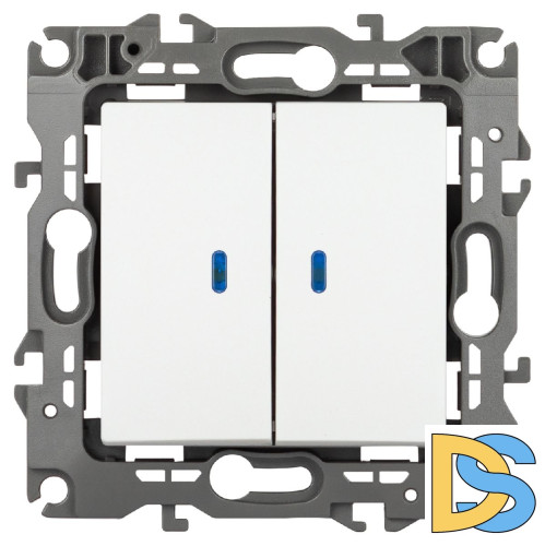 Выключатель двухклавишный Эра 12-1105-01М Б0065702
