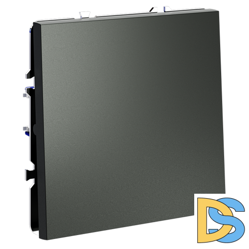 Проходной переключатель встраиваемый VOLTUM S70 одноклавишный 10А, (титан)