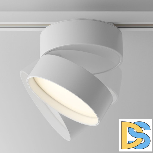 Трековый однофазный светильник Maytoni Onda TR007-1-18W3K-W-1