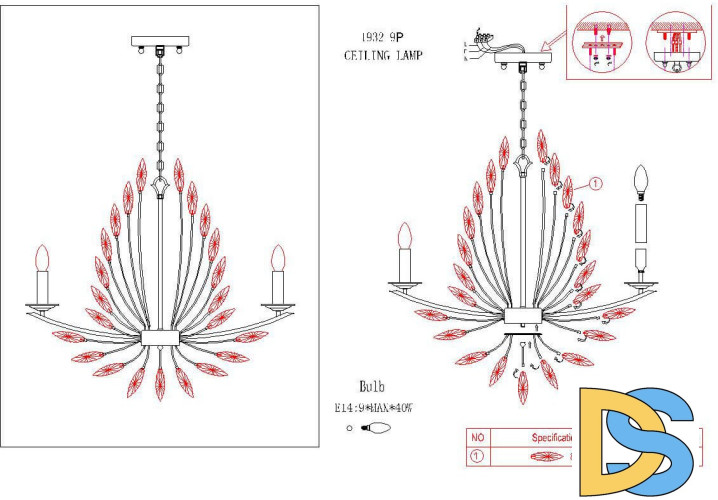 Подвесная люстра Favourite Feerie 1932-9P