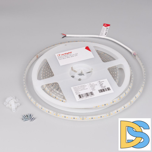 Светодиодная герметичная лента Arlight RTW-PU-A120-10.5mm 24V Warm3000 (16.8 W/m, IP68, Wire 2m, 5m) 029043(3)