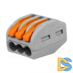 Клемма монтажная WAGO 3х0,08-2,5 (WAGO 222-413)