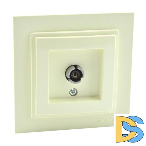 Розетка TV концевая с экраном Mono Electric Despina крем 102-170005-138