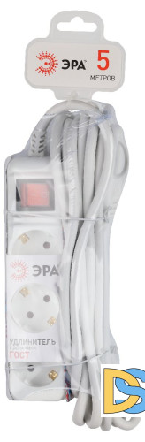 Удлинитель электрический Эра U-3es-5m-3x1,5 Б0044041