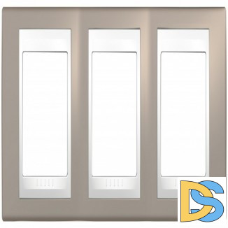 Рамка 3-ая (тройная), Коричневый/Белый, серия Unica, Schneider Electric