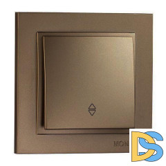 Выключатель одноклавишный проходной Mono Electric Despina 10А 250В бронза 102-232325-109