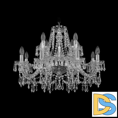 Подвесная люстра Bohemia Ivele Crystal 1403/8+4/240 Ni