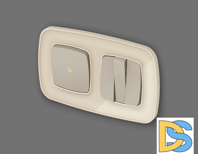 Лицевая панель для выключателя одноклавишного с подсветкой Ambrella Volt Omega OP3620