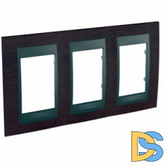 Рамка 3-ая (тройная), Дерево Венге/Графит, серия UNICA TOP/CLASS, Schneider Electric