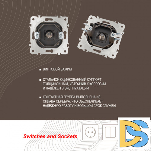 Розетка спутниковая SAT TV Arte Milano 203.42-1.shampan