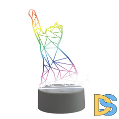 Фигурка светодиодная «Кошка» Uniel (UL-00007419) ULI-M501 RGB/3AAA Catty/White