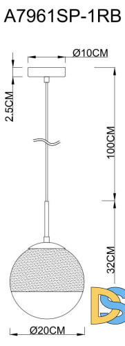 Подвесной светильник Arte Lamp Jupiter Copper A7961SP-1RB