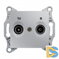 Розетка телевизионная оконечная ТV-FМ, Алюминий, серия Sedna, Schneider Electric