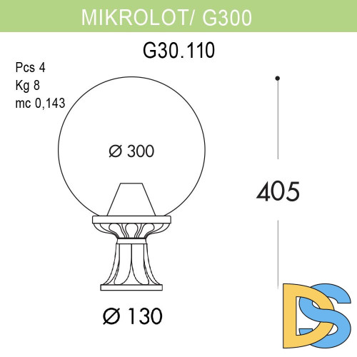 Уличный светильник Fumagalli Mikrolot/G300 G30.110.000.BXE27