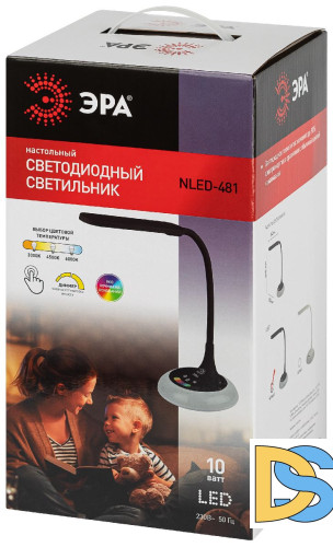 Настольная лампа Эра NLED-481-10W-BK Б0048592