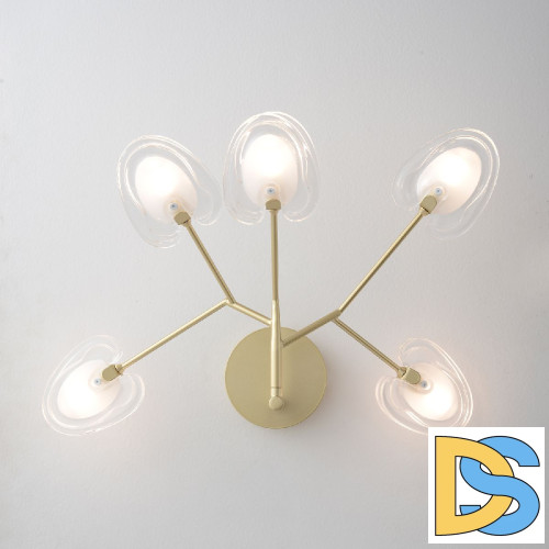 Настенный светильник Crystal Lux SOLE AP5 GOLD