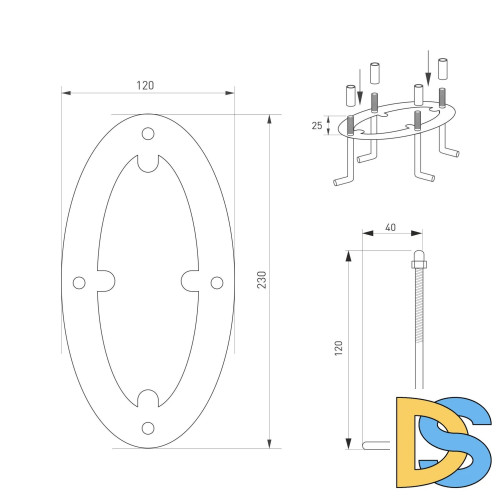 Уличный светильник Arlight LGD-MUSE-BOLL-H1500-18W Warm3000 (DG, 328 deg, 230V) 035395