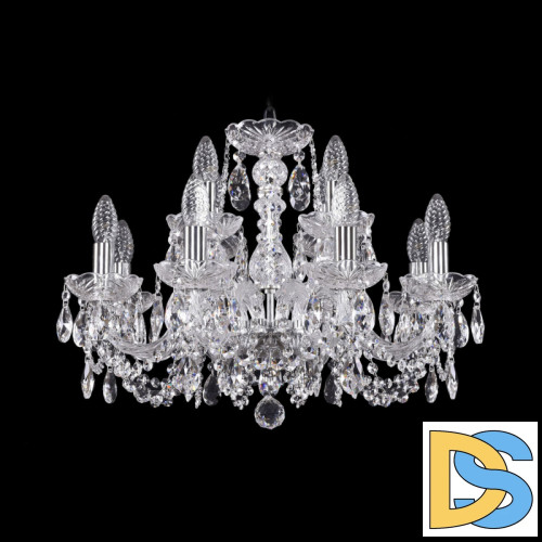 Подвесная люстра Bohemia Ivele Crystal 1402/8+4/195 Ni
