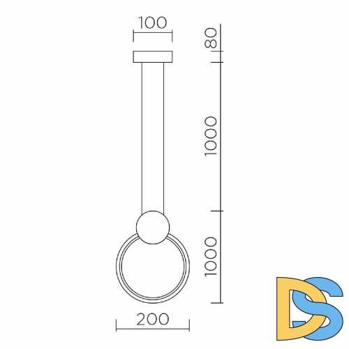 Подвесной светильник LED4U 8575 BK