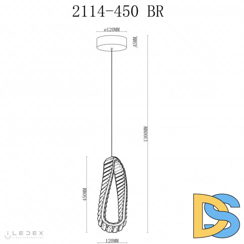 Подвесной светильник iLedex Woodstock 2117-450 BR