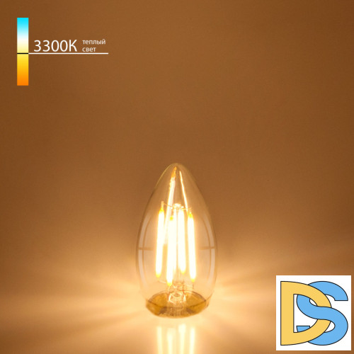 Светодиодная лампа Elektrostandard Свеча CD F 7W 3300K E27 (C35 прозрачный) 4690389041495