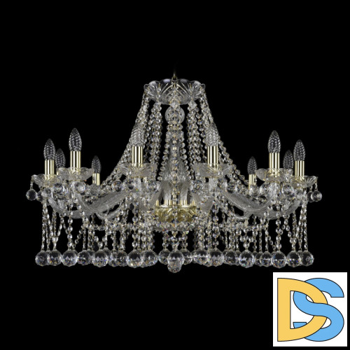 Подвесная люстра Bohemia Ivele Crystal 1413/12/300 G Balls