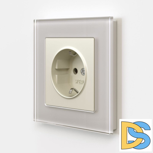 Розетка с заземлением Werkel 4690389184710 W1171062