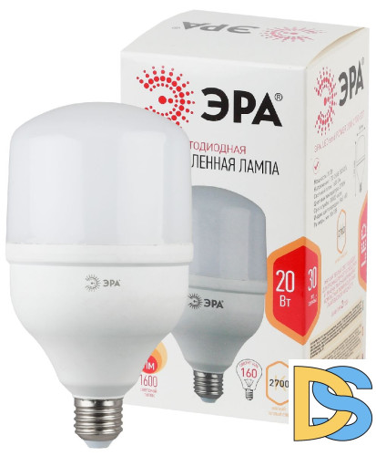 Лампа светодиодная Эра E27 20W 2700K LED POWER T80-20W-2700-E27 Б0027000