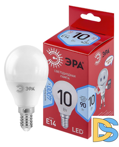Лампа светодиодная Эра E14 10W 4000K LED P45-10W-840-E14 R Б0050233
