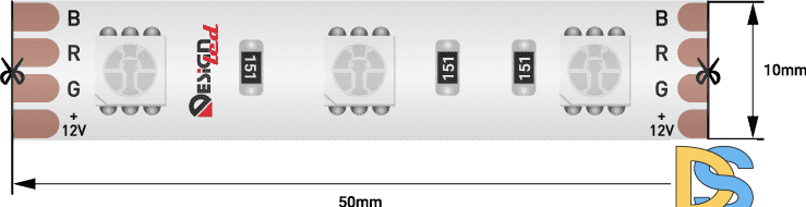 Светодиодная лента DesignLed DSG560-12-RGB-65 001489