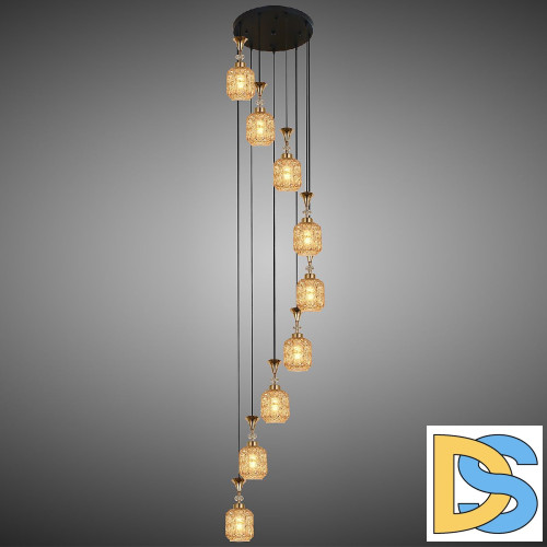 Каскадная люстра Reluce 02003-0.9-09 AMBER