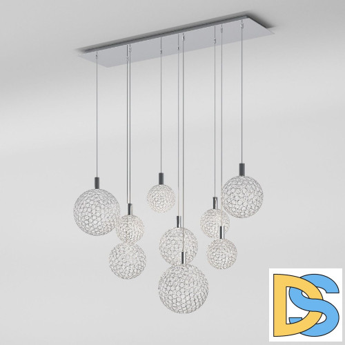 Каскадная люстра Eurosvet Gemini 90353/9 хром a069039