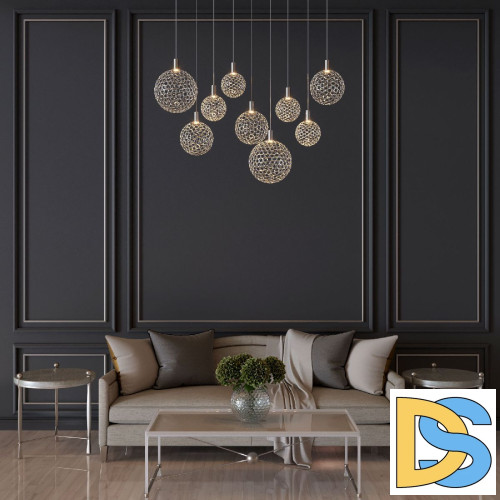 Каскадная люстра Eurosvet Gemini 90353/9 хром a069039