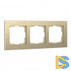 Рамка на 3 поста (шампань алюминий) W0031711