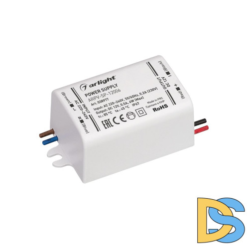 Блок питания Arlight ARPV-SP-12006 (12V, 0.5A, 6W) 038977