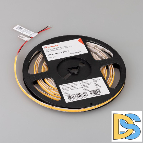 Светодиодная лента Arlight COB-X320-8mm 24V Warm3000 (8 W/m, IP20, 5m) 039022(1)