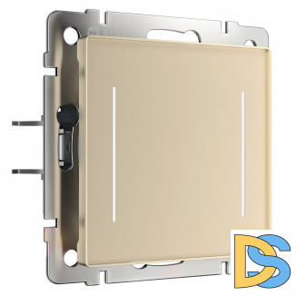 Сенсорный выключатель двухклавишный с подсветкой (шампань) W4522011