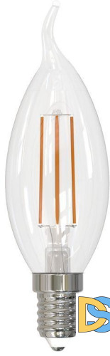 Лампа светодиодная филаментная Volpe E14 6W 3000K прозрачная LED-CW35-6W/3000K/E14/CL/SLF UL-00008336