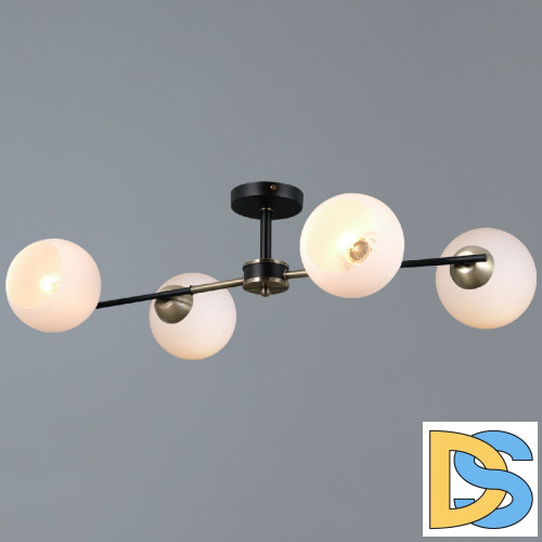 Люстра на штанге Illumico IL0469-4CSQ-24 BK AB LIBRA